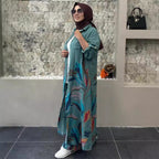 Damen Lange Bluse mit floralem Design R&B