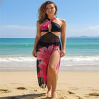 Damen Strandkleid mit modischem Wickeldesign und floralem Schnitt R&B