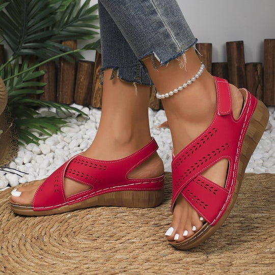 Damen Komfortable und atmungsaktive Sandalen mit Klettverschluss R&B