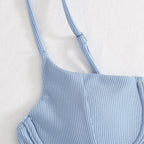 Damen Push-Up Bikini-Set mit elegantem Rippendesign R&B