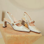 Damen Slingback-Pumps mit eleganter Schnallenverzierung