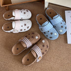 Damen Clogs mit modischem Sternen-Design und bequemer Sohle