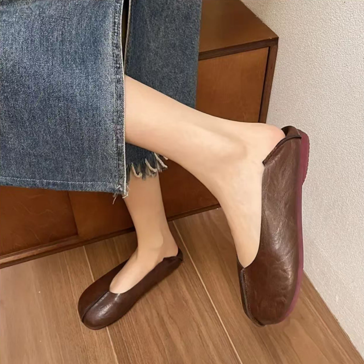 Damen Ballerinas aus hochwertigem Leder mit elegantem Schnitt und komfortablem Fußbett R&B