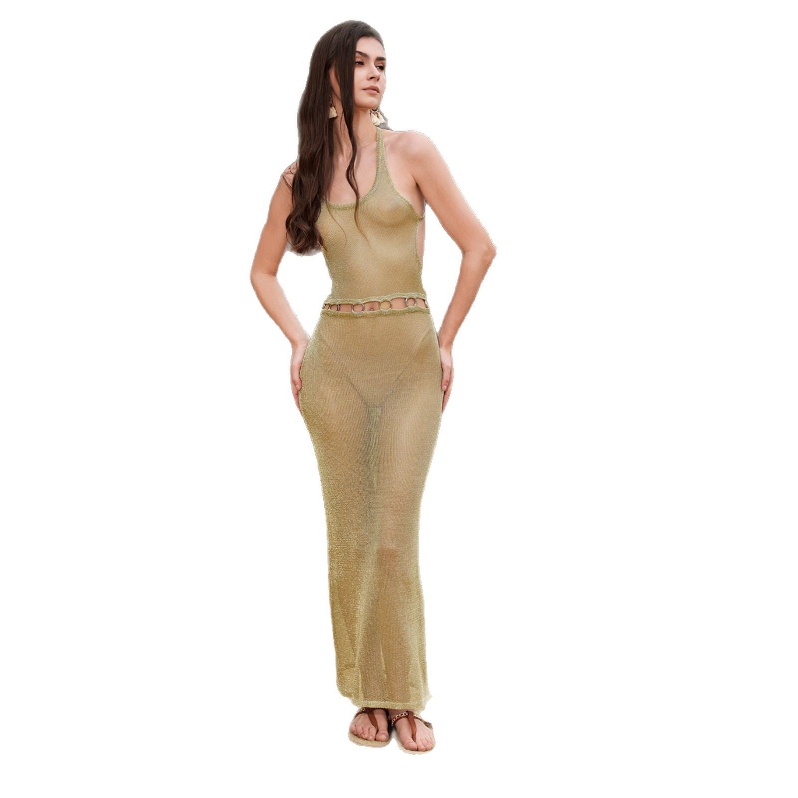 Damen Elegant gehäkeltes Minikleid R&B