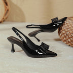 Damen Slingback-Pumps mit glamourösem Schleifendesign