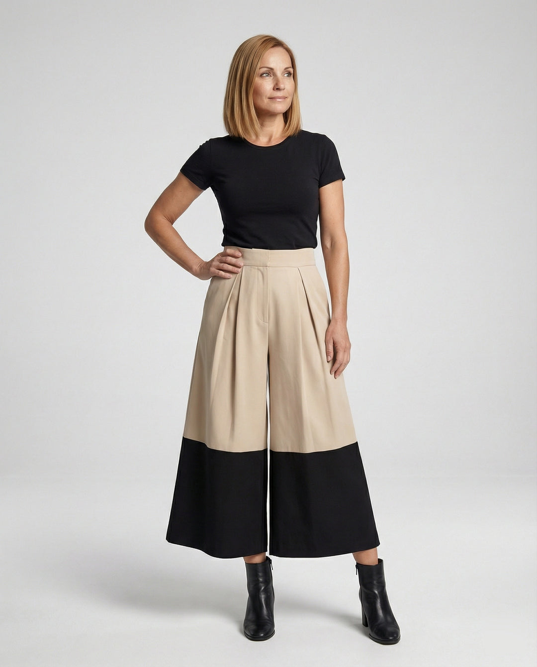 Damen Culotte Hose weit