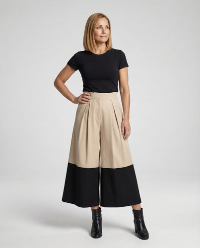 Damen Culotte Hose weit