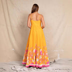 Damen Maxikleid mit floralem Design und eleganten Spaghettiträgern R&B