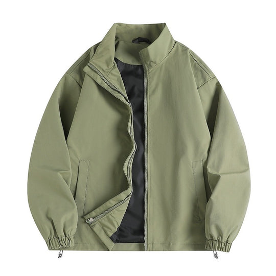Herren lässige Windjacke mit hochabschließendem Kragen und praktischen Taschen R&B