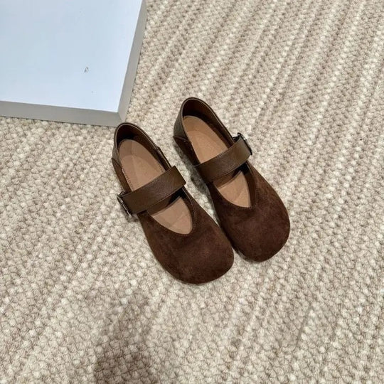 Damen Elegante Ballerinas mit modischem Riemen-Detail und bequemer Innensohle R&B