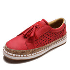 Damen Freizeitschuhe mit modischem Fransen-Detail und perforiertem Obermaterial R&B