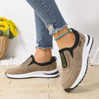 Damen Komfortable Slip-On Sneakers mit dämpfender Sohle und atmungsaktiver Oberfläche R&B