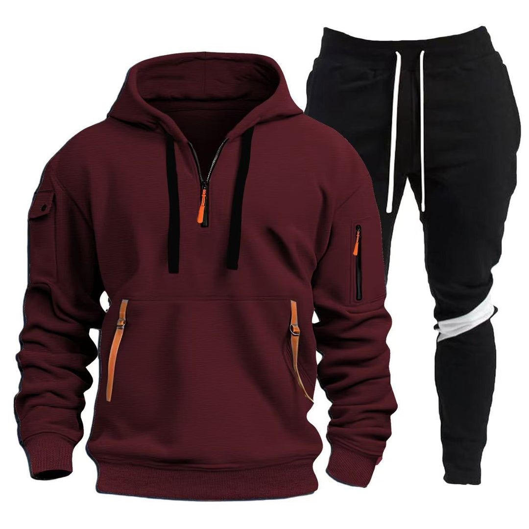 Herren Sportliche Hoodie- und Jogginghosen Kombination R&B