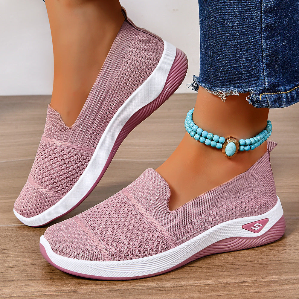 Damen Atmungsaktive Slip-On Freizeitschuhe mit elastischer Passform R&B