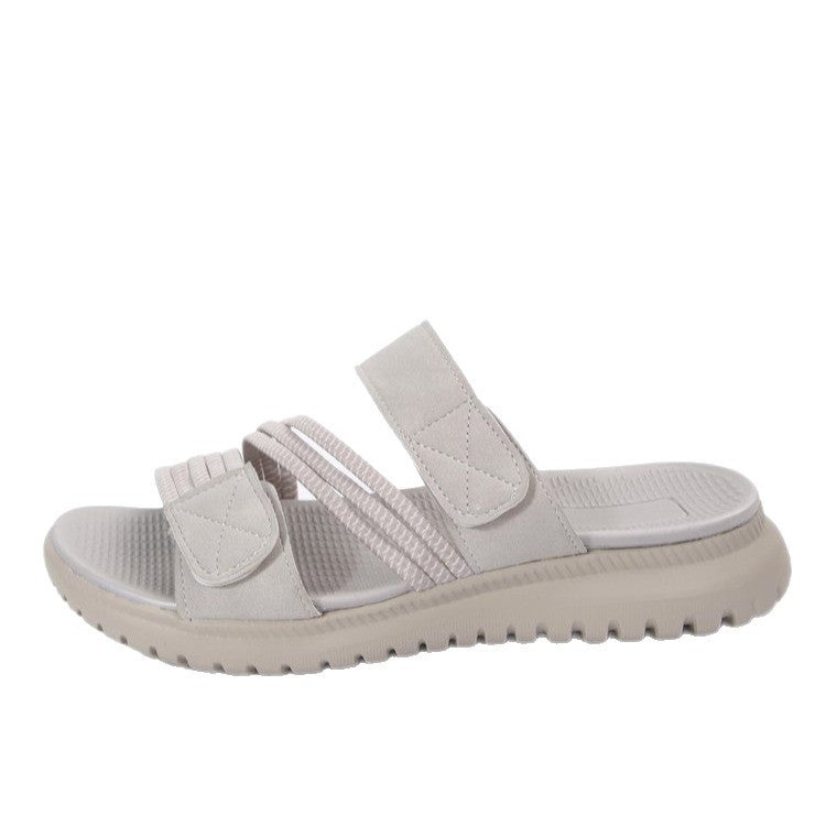 Damen komfortable Riemchensandalen mit elastischem Fußbett R&B