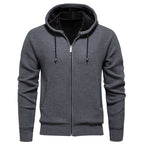 Herren moderne Kapuzenjacke mit strukturierter Oberfläche und weichem Innenfutter R&B