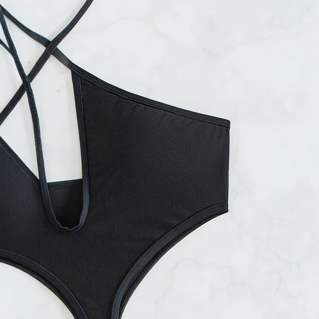 Damen Einteiler Badeanzug mit trendigem Cut-Out Design R&B