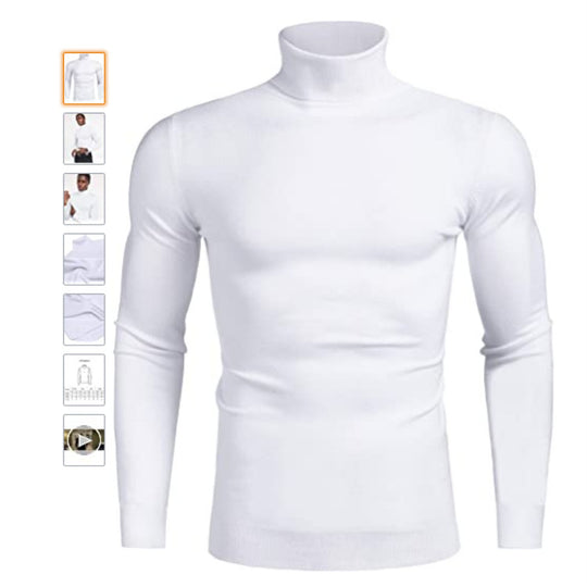 Herren hochabschließender Rollkragenpullover R&B