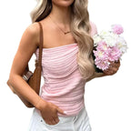 Damen Top mit Rüschendetails und figurbetontem Schnitt R&B