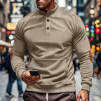 Pullover Herren sportlich mit Knopfdetails und Akzenten