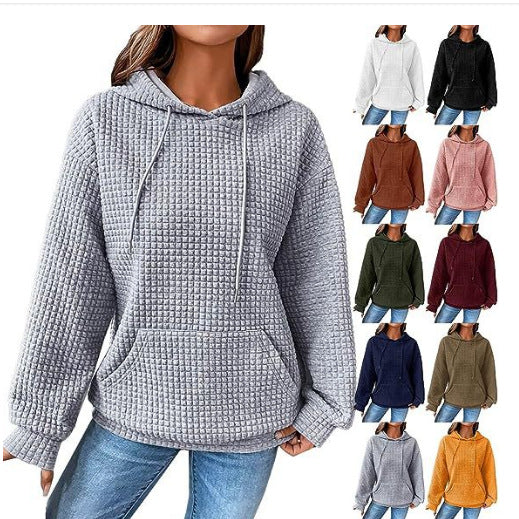 Damen Kapuzenpullover aus strukturiertem Material R&B