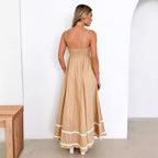 Damen Maxikleid mit eleganten Rüschendetails R&B