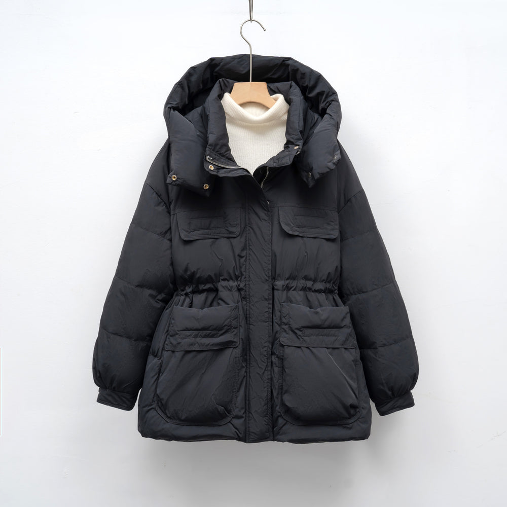 Damen gesteppte Winterjacke mit voluminösem Schnitt und praktischen Taschen R&B