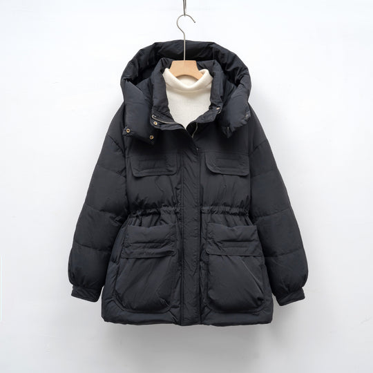 Damen gesteppte Winterjacke mit voluminösem Schnitt und praktischen Taschen R&B