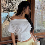 Damen Asymmetrisches Blusenshirt mit raffinierten Drapierungen R&B