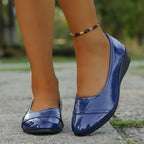 Damen Ballerinas mit elegantem Hochglanz-Lederober material und ergonomischer Laufsohle R&B