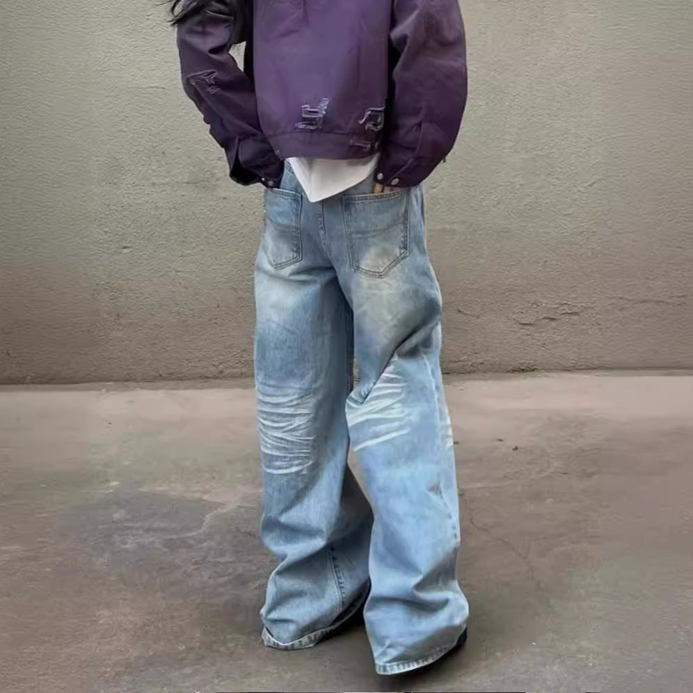 Damen Baggy-Jeans mit modischem Vintage-Look und lässigen Details R&B