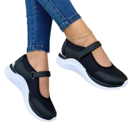 Damen Atmungsaktive Fitness-Sneaker mit verstellbarem Riemen R&B