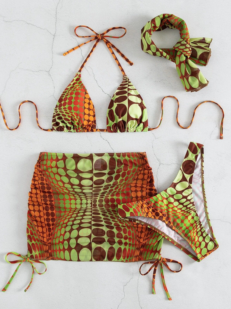Damen Triangel-Bikini mit Rock R&B