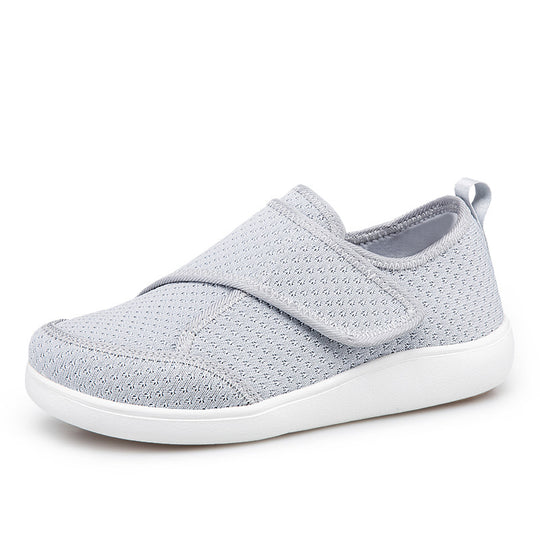Herren nan orthopädischer Pantoffel mit verstellbarem Klettverschluss, atmungsaktivem Mesh und stoßdämpfender Schaumstoffsohle R&B