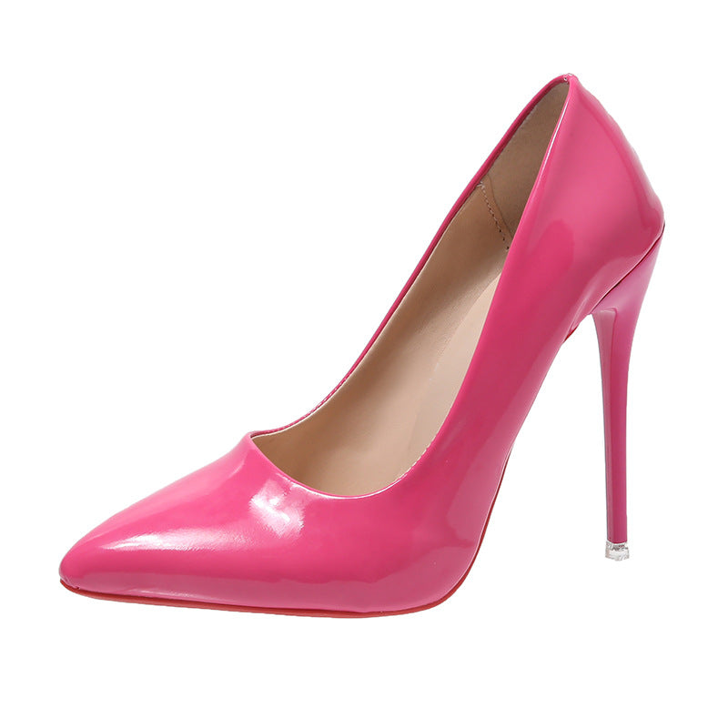 Damen elegante Stiletto-Pumps mit hohem Absatz und glänzendem Finish R&B