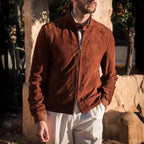 Herren luxuriöse Wildlederjacke R&B