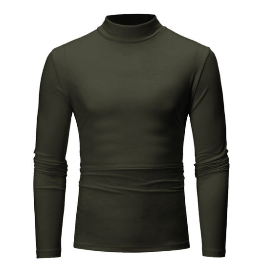 Herren Rollkragen Langarmshirt mit figurbetontem Schnitt und atmungsaktiver Stretch-Qualität R&B