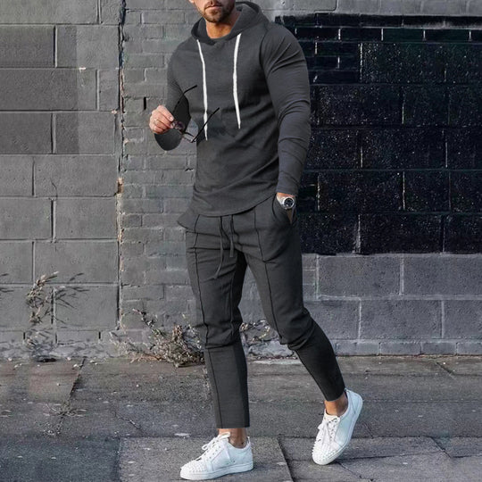Herren Sportliches Hoodie-Set mit stylischen Jogginghosen R&B