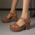 Damen Plateau Sandalen mit eleganten Schnallen R&B