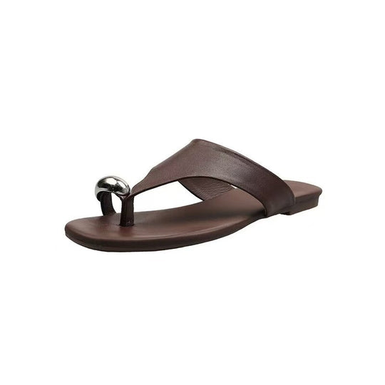 Damen Zehentrenner Sandalen mit schickem Metallakzent R&B