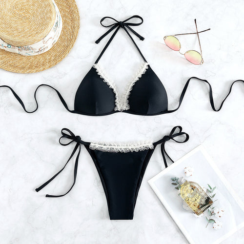 Damen Triangel-Bikini im eleganten Spitzen-Design R&B