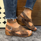 Damen bequeme und stylische Sandalen mit geflochtenem Riemen R&B