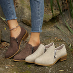 Damen Elegante Stiefeletten mit modischem Reißverschluss und komfortablem Blockabsatz R&B