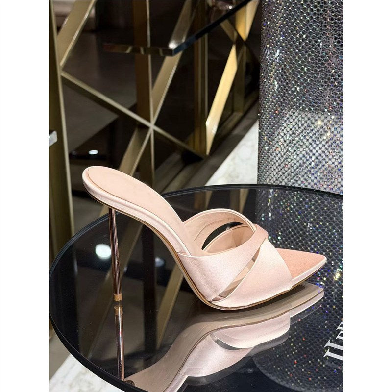 Damen elegante Slingback Sandalen mit spitz zulaufendem Design R&B