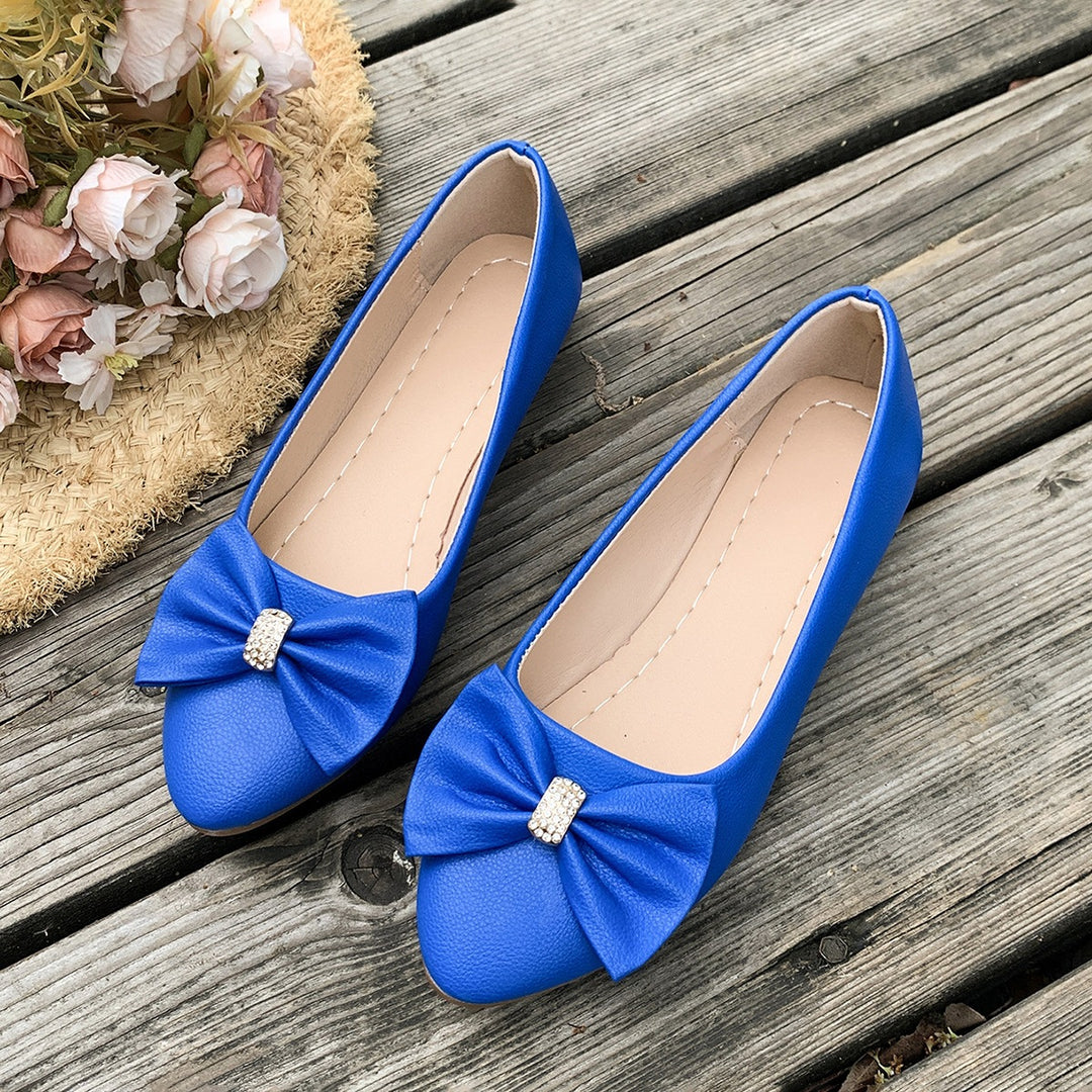 Damen Ballerinas mit großem Schmuckdetail R&B