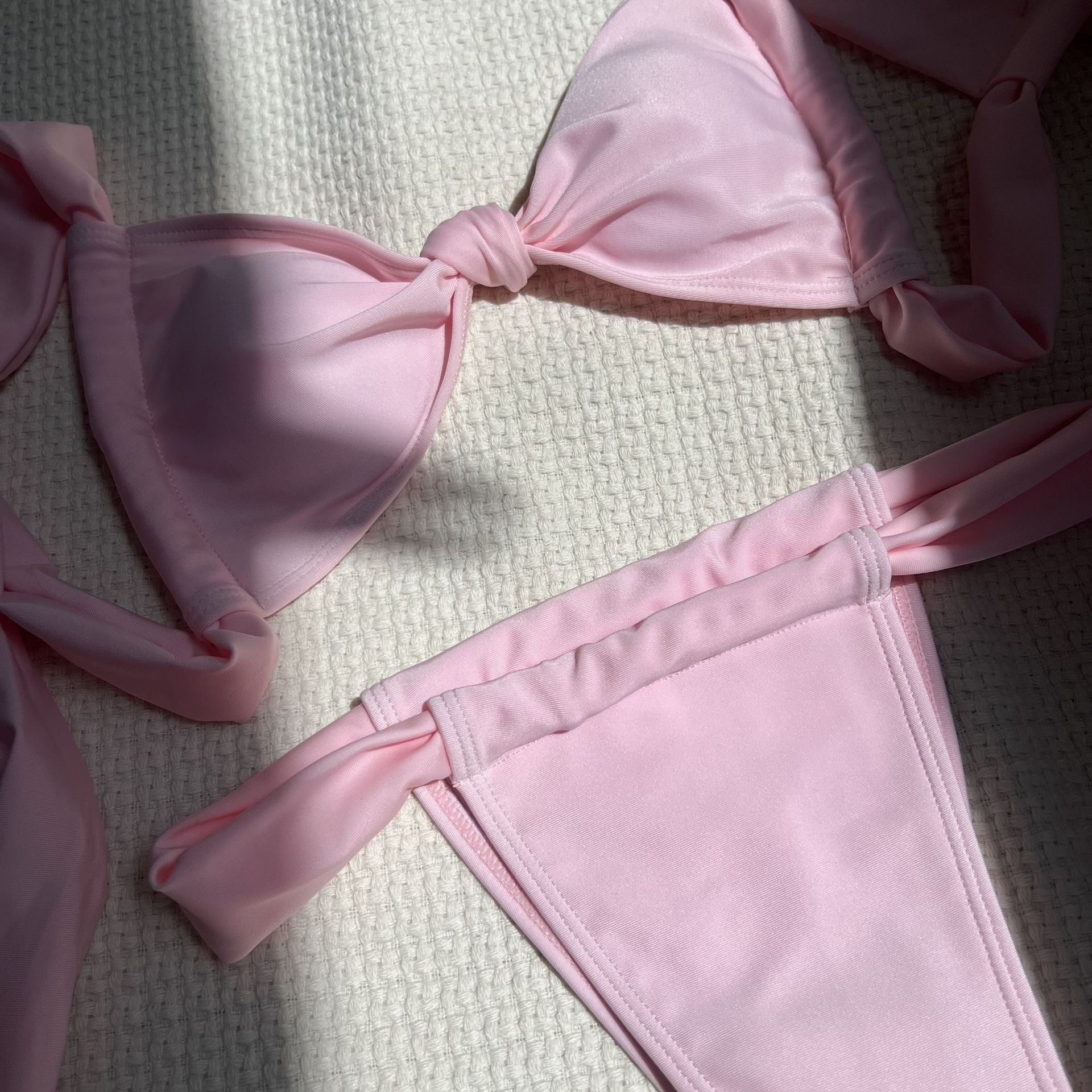 Damen Bikini-Set mit romantischem Knotendetail R&B