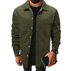 Herren Freizeit-Jacke aus strukturiertem Samt mit praktischen Brusttaschen R&B