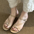 Damen Komfortable Riemchen-Sandalen mit verstellbarem Schnallenverschluss R&B