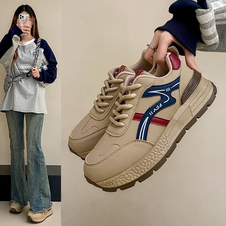 Damen modische Sneakers mit dicker Laufsohle und innovativer Fußbetttechnologie R&B