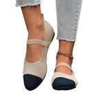 Damen Ballerinas mit elastischem Riemendesign und atmungsaktiver Textiloberfläche R&B